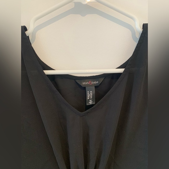 Maternity Stork and Babe black T-shirt top. Size small. - Picture 3 of 3